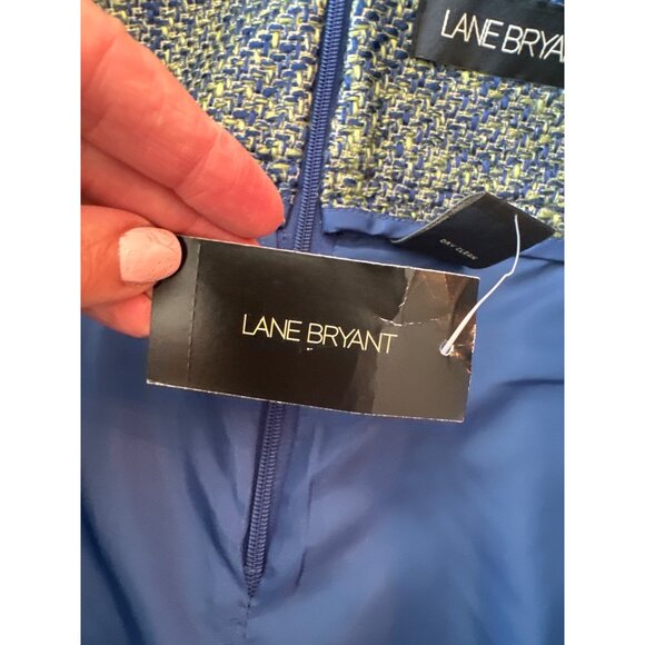 Lane Bryant Blue and Green Pencil Skirt - Picture 8 of 9